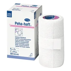 Peha -haft latexvrij Hartmann uitgerekt 4 m lang, los in vouwdoos | 6 cm x 4 m